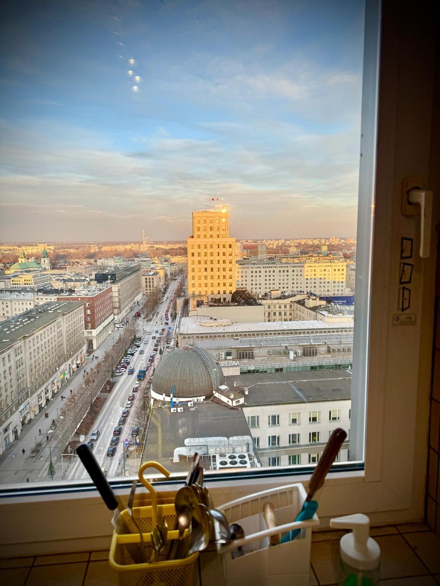 Super Apartment Yellow 2X Metro Fast Wifi 1 Gbs Netflix Panorama Miasta Varşovia Exterior foto