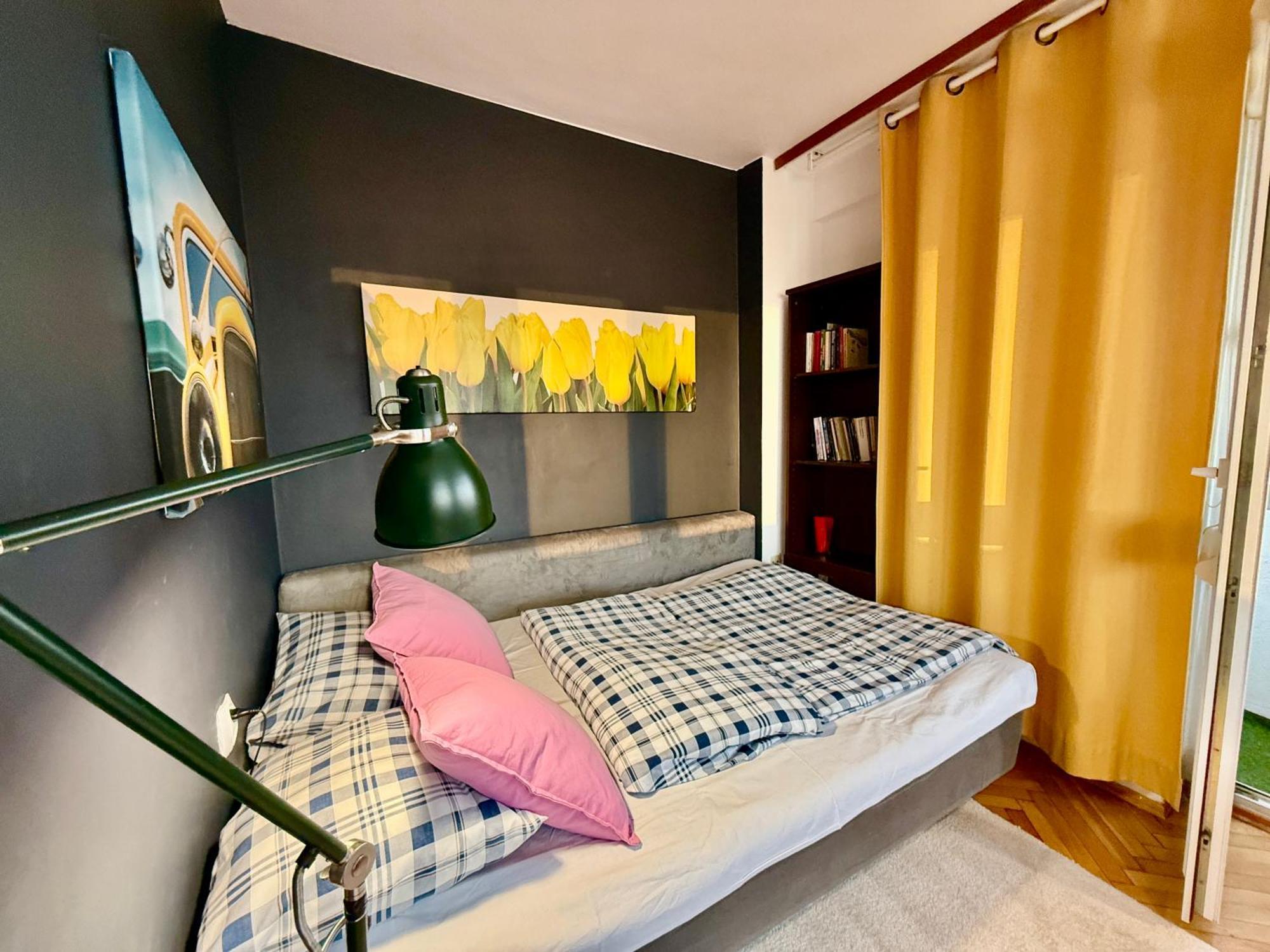Super Apartment Yellow 2X Metro Fast Wifi 1 Gbs Netflix Panorama Miasta Varşovia Exterior foto